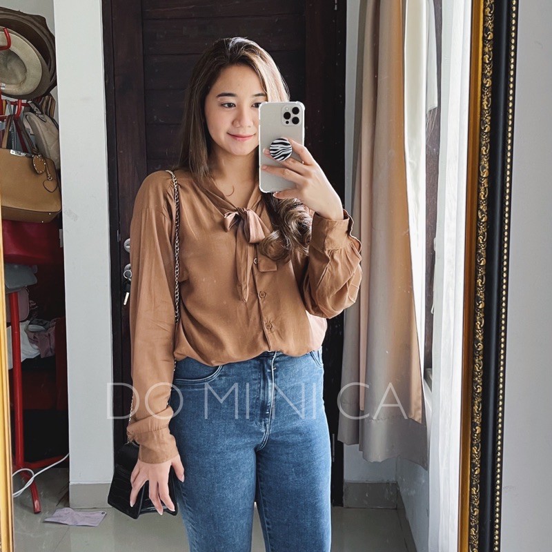 EREN TIED BLOUSE BY DOMINICA | KEMEJA KERAH DASI