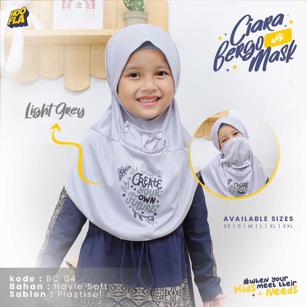 Hooflakids Hijab Kerudung Anak Perempuan Ciara Bergo