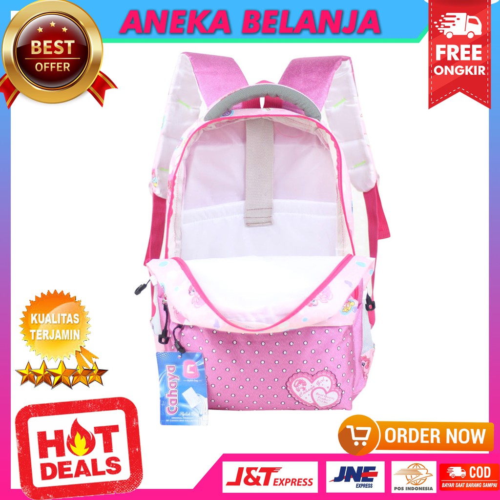 New Arrival Tas Ransel Fashionable Khusus Anak Cewek Pink Kuat Tebal Stylish Multifungsi Berkualitas