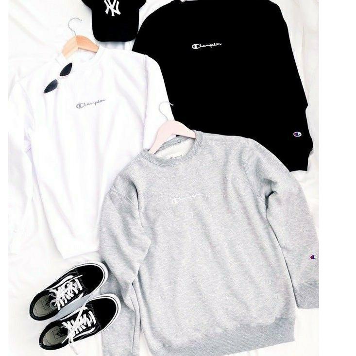 TrxDd2D7--CREWNECK CHAMPION |mini Script logo| C8-Q019R