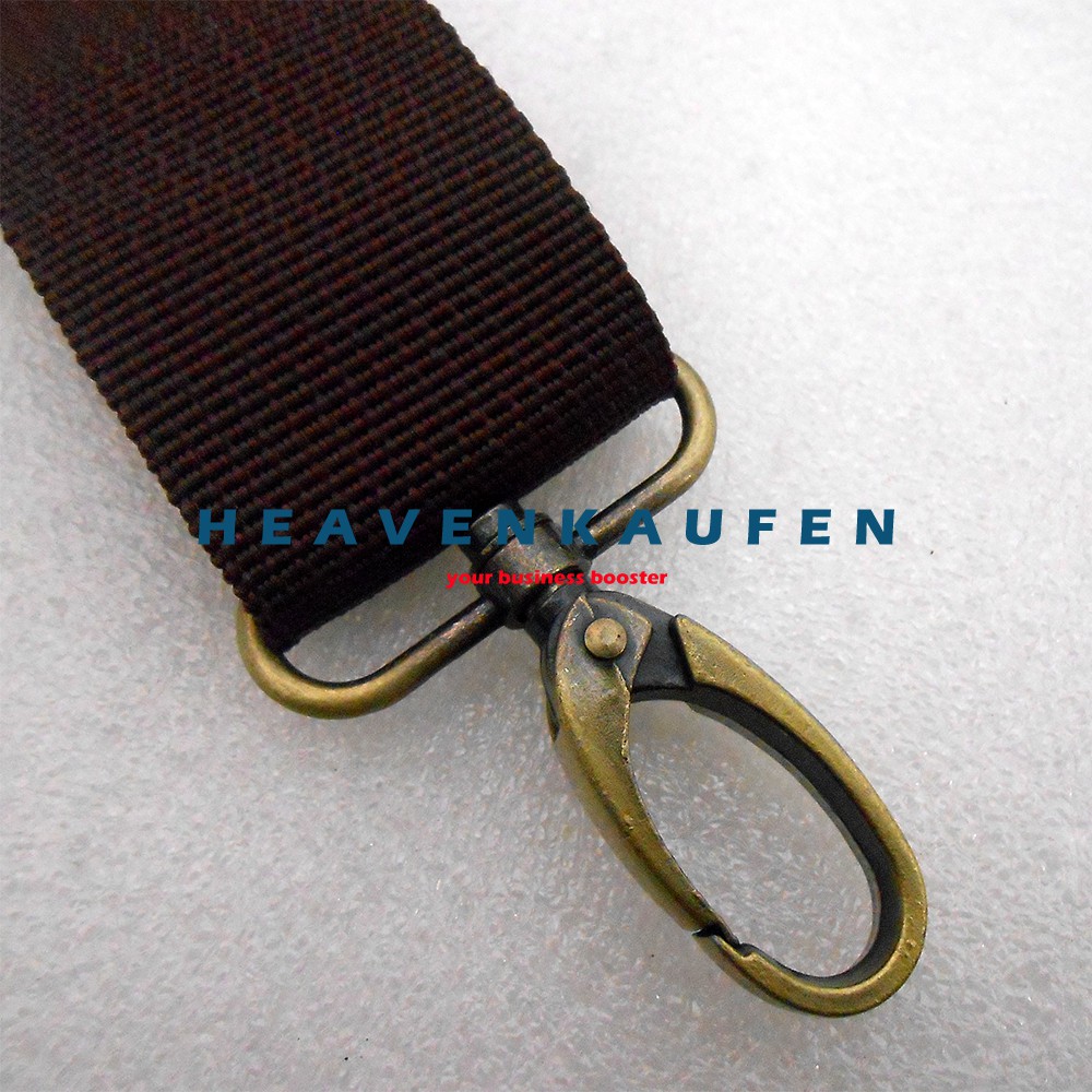 Tali Selempang Tas / Strap Tas Pria Lebar 3,8 cm Coklat Kait ATG Bakar