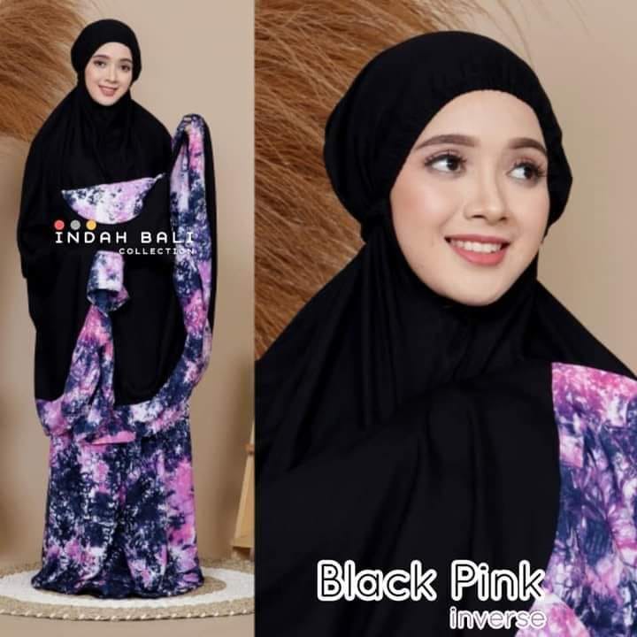 Mukena Bali Tye die smoke polos atas super jumbo