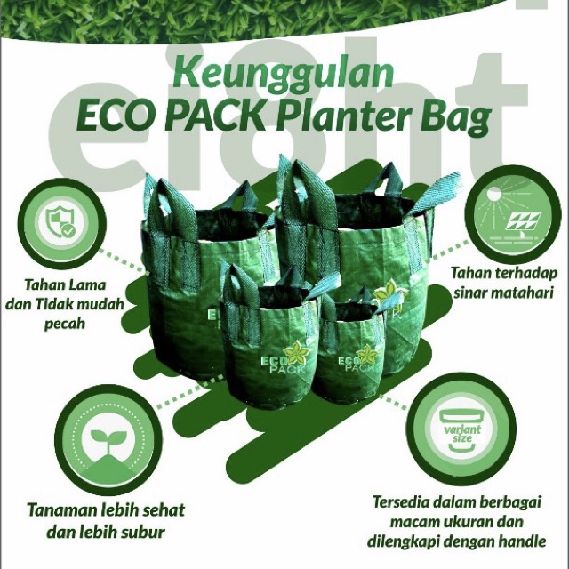 planter bag 75 &amp; 11 liter pot bibit terpal plant bag pot tanaman plastik polybag