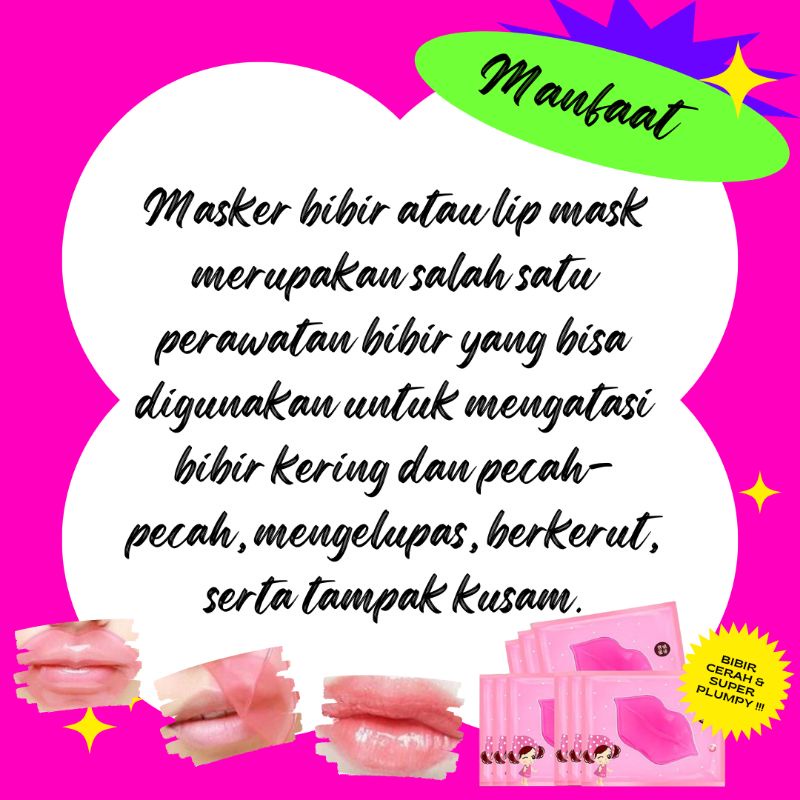 Lips Mask Collagen Masker untuk Bibir Hitam