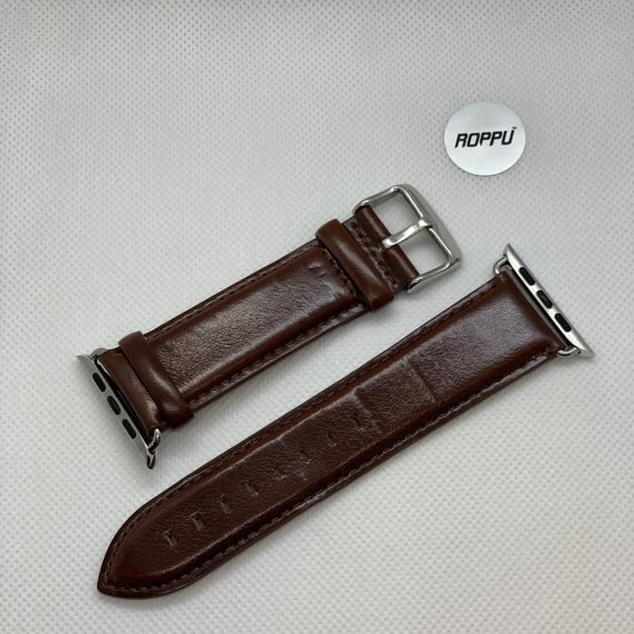 (2 PCS) Roppu Genuine Leather Strap for Apple Watch 1/2/3/4