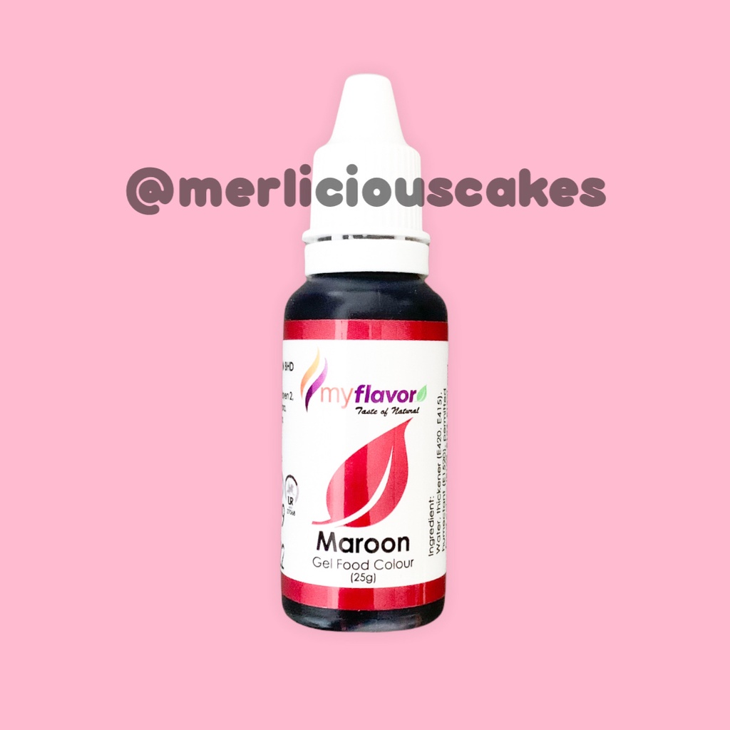 

Maroon Gel My Flavor Food Color Food Colour Pewarna Makanan