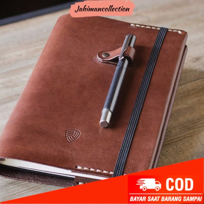 

✨ BISA COD ✨ case book leather for a5 size made by trinot, tanned leather