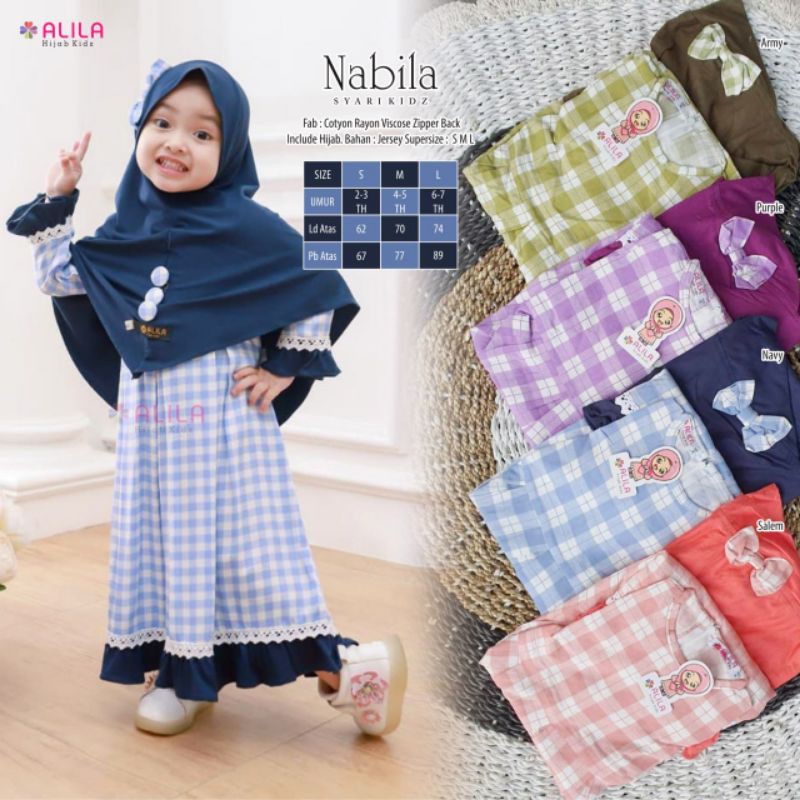 Gamis anak NABILA ori ALILA