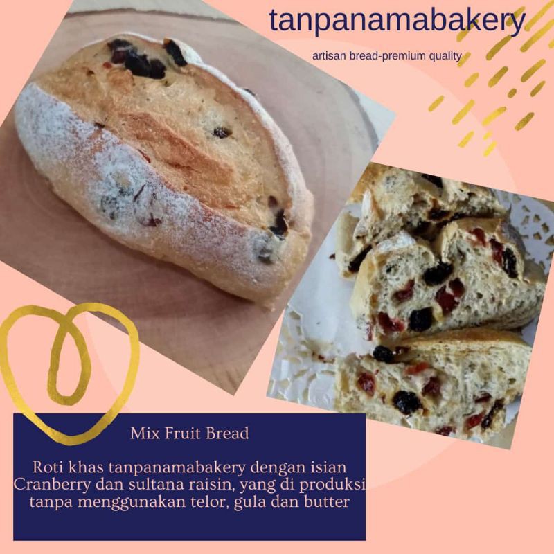 Mix Fruit (cranberry, raisin, krenten), roti gandum TANPA PO-3