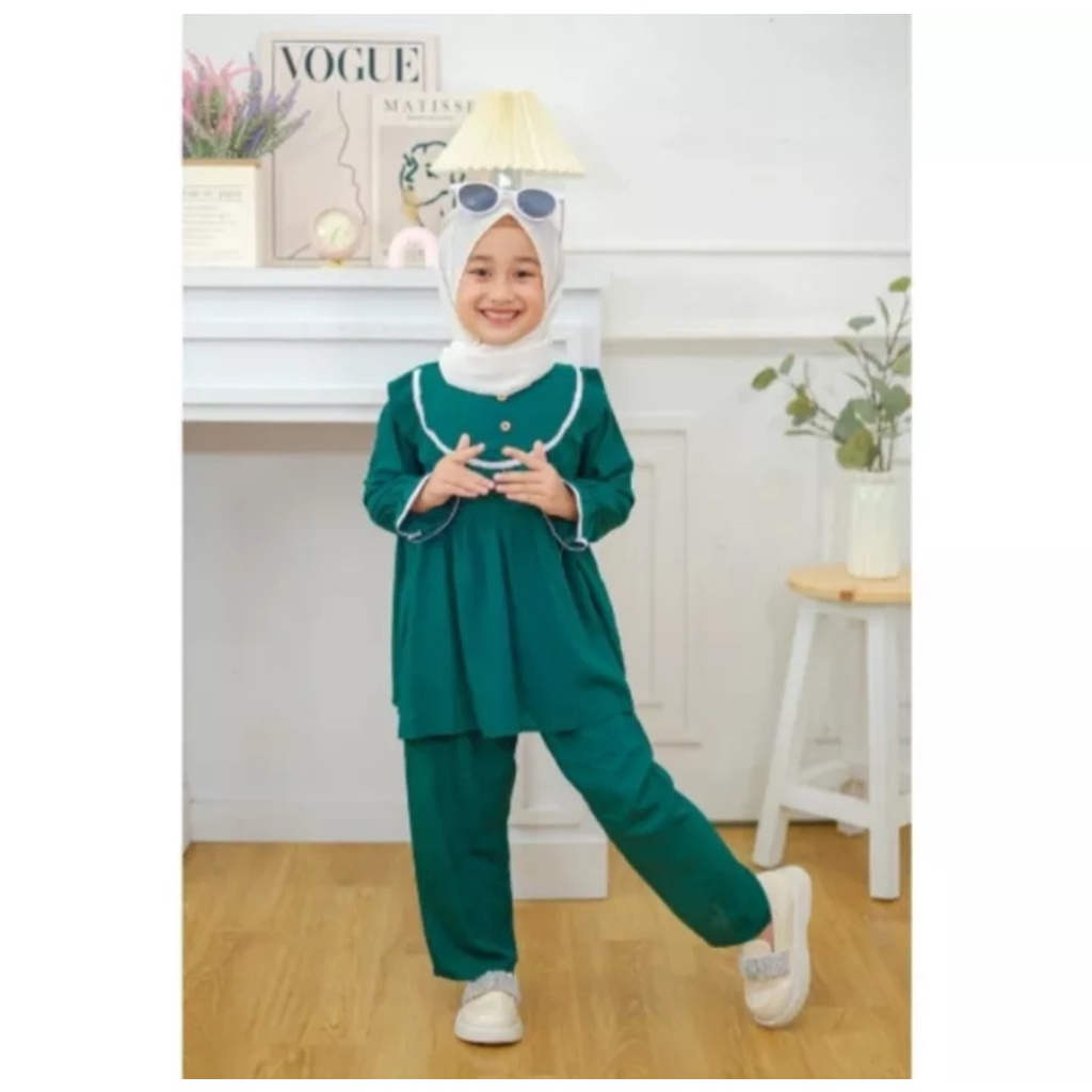 SET NADIA KIDS SETELAN ANAK PEREMPUAN TERBARU CRINKLE AIRFLOW size 4 6 8 10 tahun