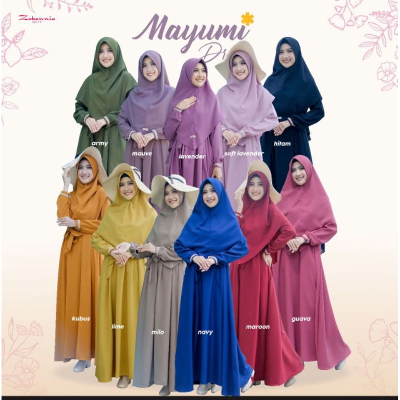 gamis Mayumi zabbania // Gamis zabbania // Khimar zabbania