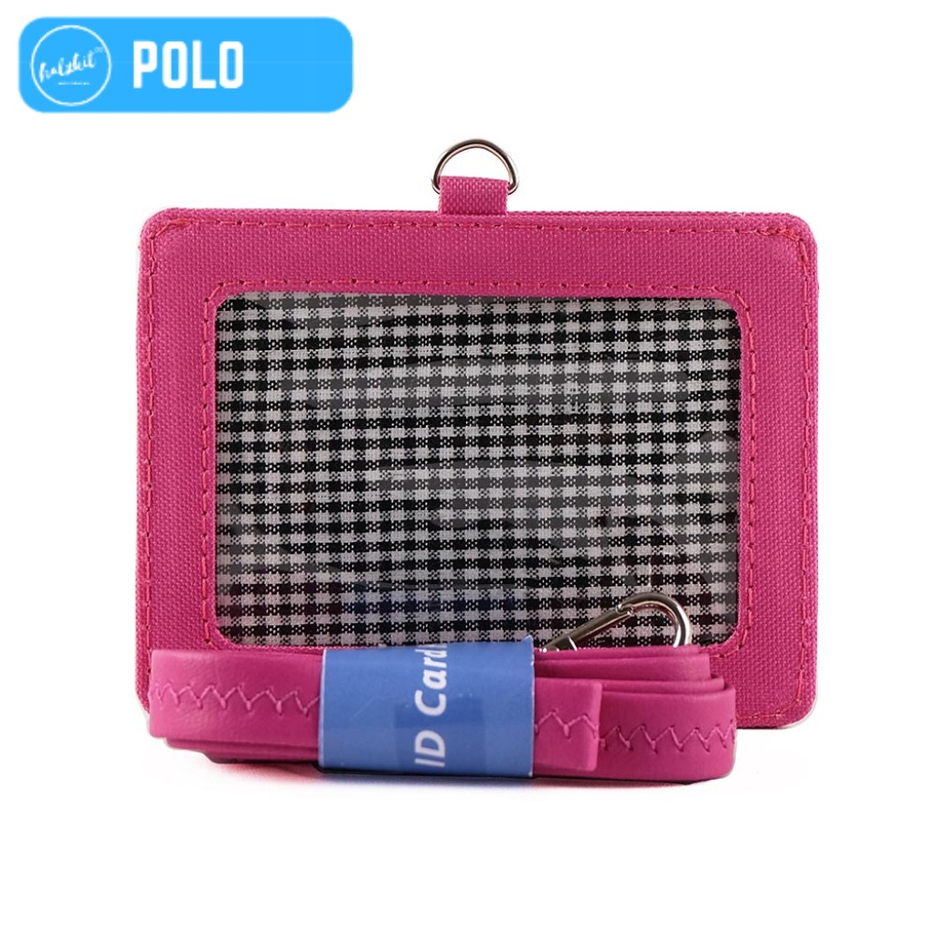 Gantungan ID Card Wallts Wallet Goods (POLO MAGENTA)