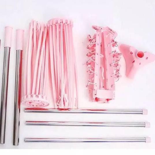 [BISA COD] Jemuran Lipat Menara 3 Susun Jemuran Pakaian Baju Bayi Handuk Kaos Kaki Stand Hanger