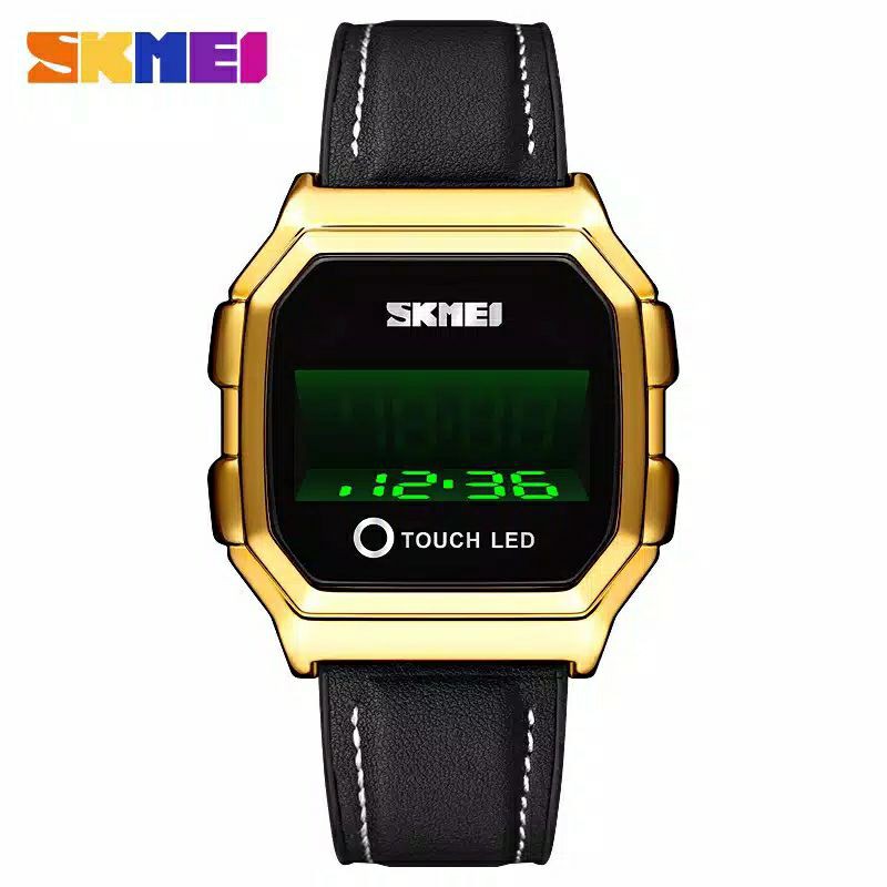 Jam Skmei 1650 leather touch led original bergaransi free carton box