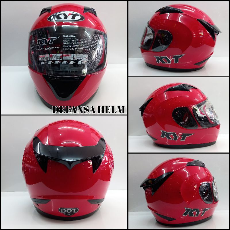 HELM KYT R10 POLOS MERAH FERARRY