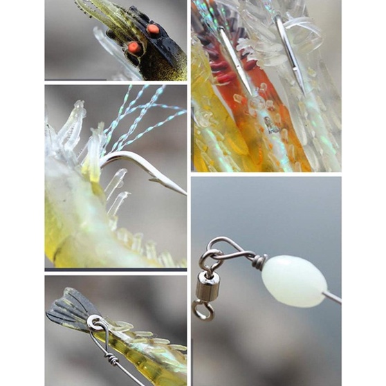 Shrimp Fishing Lure Bait Umpan Casting Mata Pancing Udang Mancing Ikan