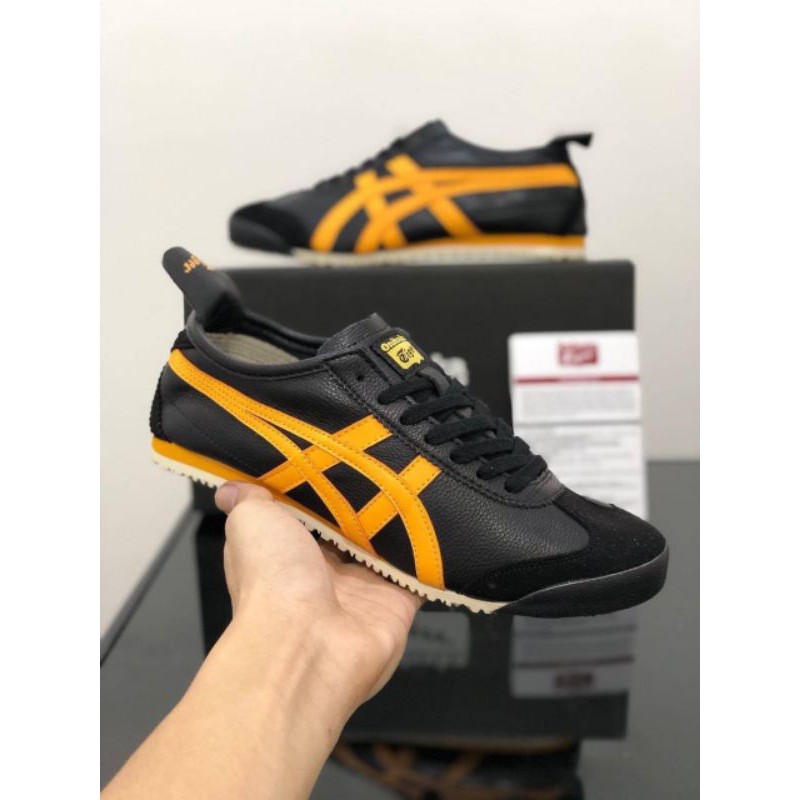 sepatu onitsuka tiger mexico 66 original black list yellow