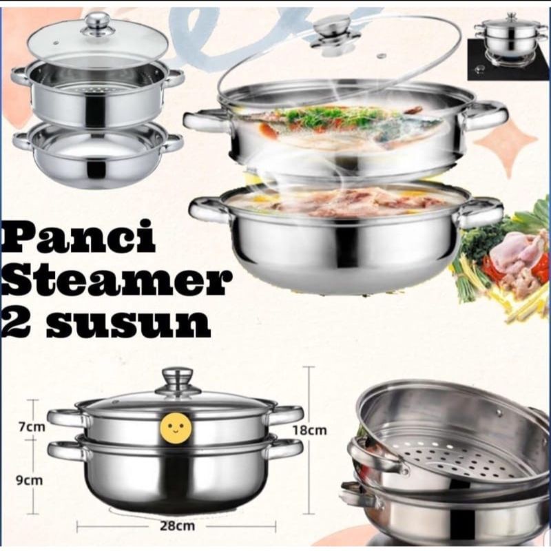 panci steamer 2susun