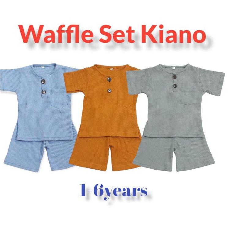 Waffle Set Kiano Waffle UNIQLO setelan anak [SGW.10Jn22ᵁ]