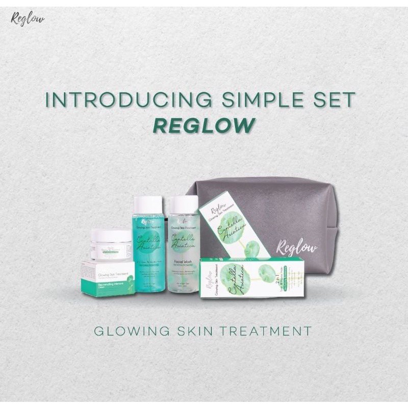 REGLOW Glowing Skin Treatment Original  REGLOW Skincare  Original Cream Perawatan Wajah   - RE GLOW-1 Paket + Bonus