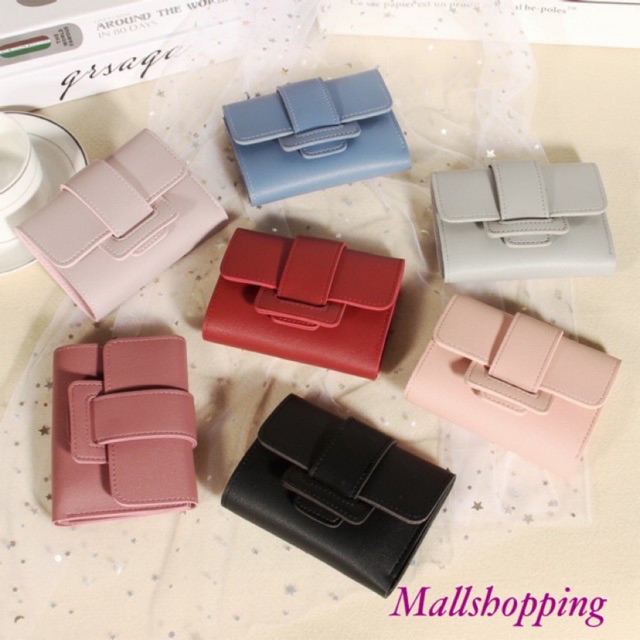 (COD) Dompet Lipat Wanita Dompet Kulit Import Women Fashion Wallet MALL SHOPPING