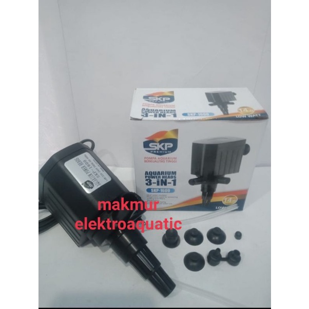 Promo Pompa Filter Aquarium SKP PREMIUM SKP-1600 / Pompa Aquarium 3in1
