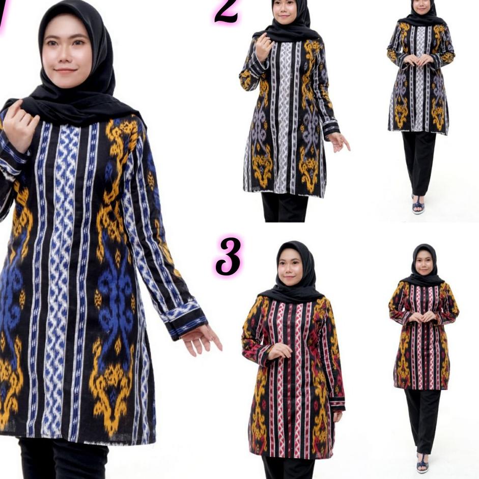 Miliki TUNIK ATASAN BATIK WANITA TUNIK JUMBO TUNIK TUNIK BATIK TUNIK TUNIK MODERN SONGKET