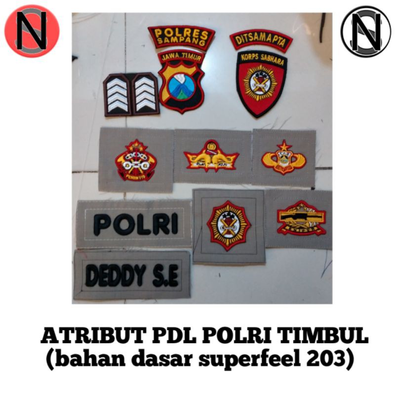 atribut pdl POLRI timbul