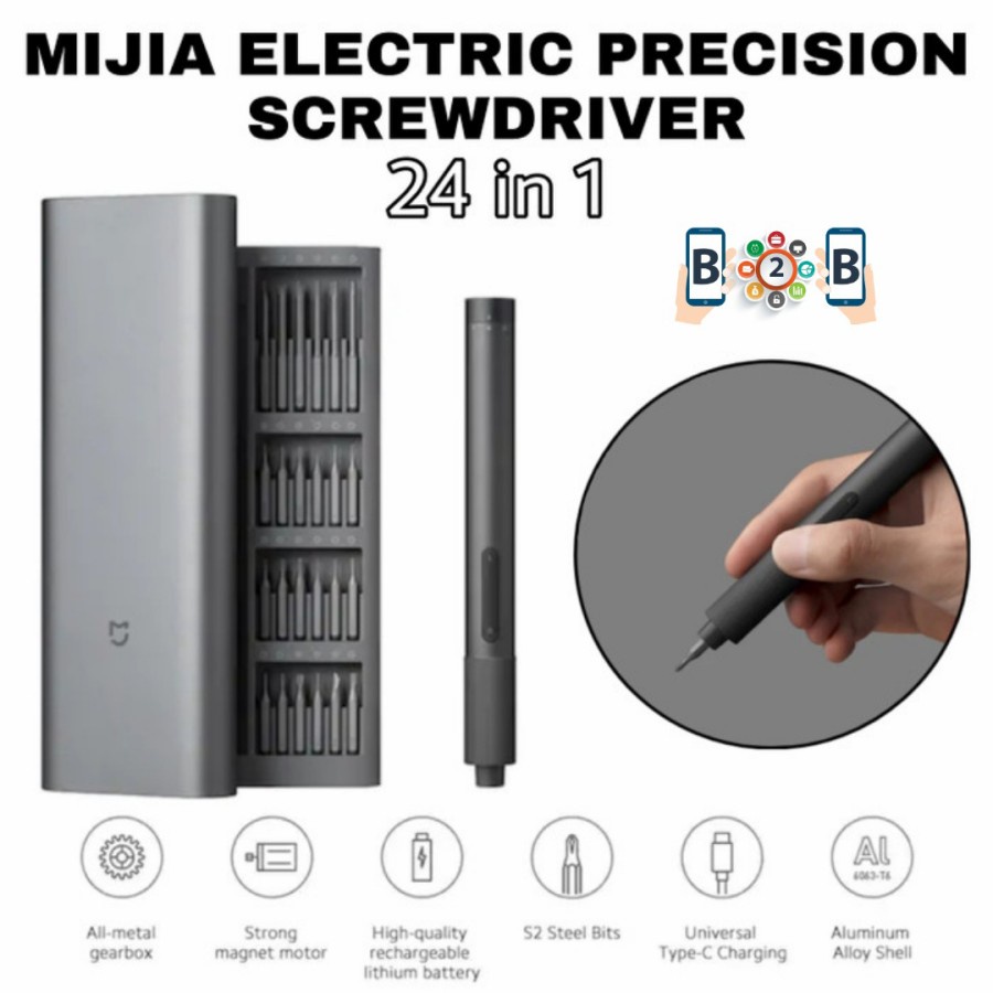 Mijia Electric Precision Screwdriver 24in1 - Obeng Elektrik 24 in 1