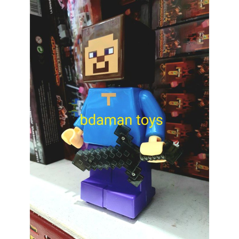 Mainan Minecraft musik lampu/kado mainan anak laki laki murah