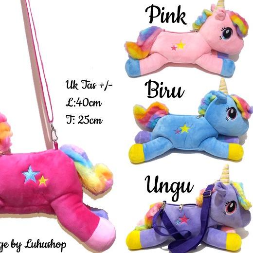 Tas Boneka Selempang Slempang Anak Cewek Kuda Pony Poni Kecil Unicorn