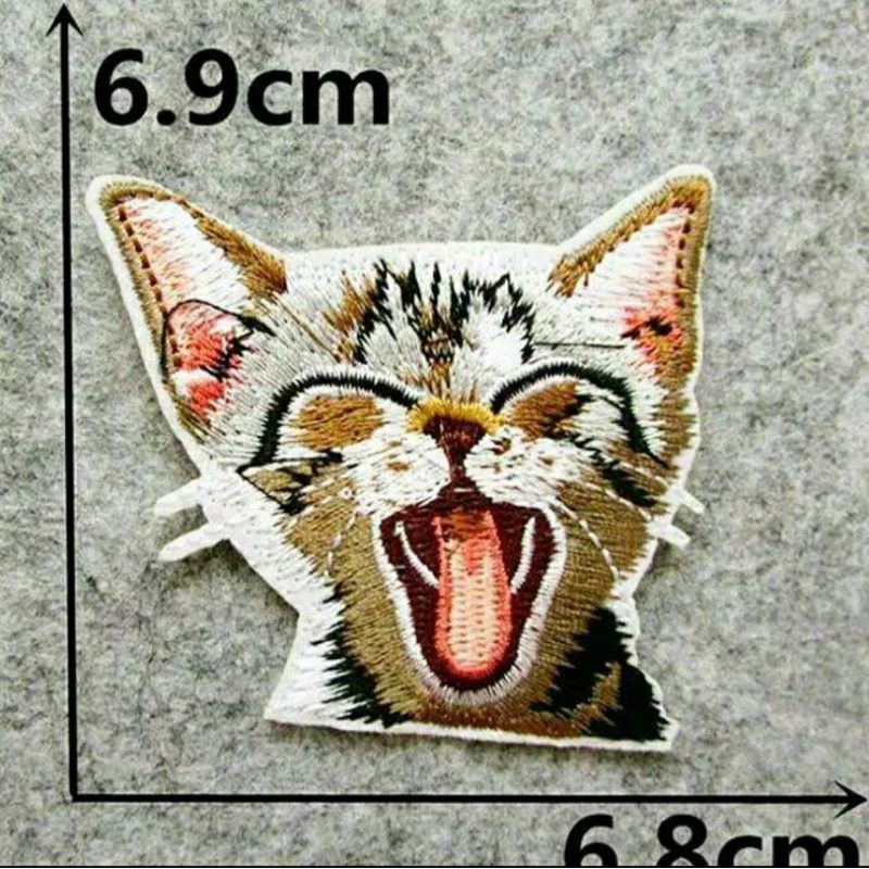 Patch Iron Bordir Kucing