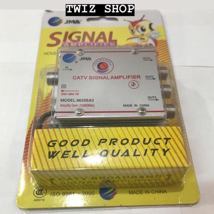 Signal Booster Antena Tv Catv Signal Amplifier 3 Way