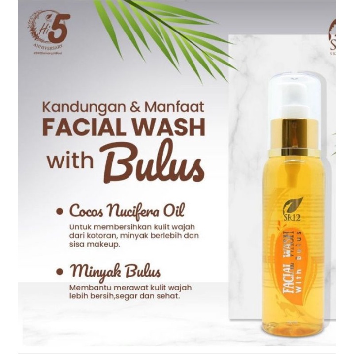 FACIAL Wash Bulus SR12 Untuk Kulit Berminyak Flek Hitam Kulit Mulus