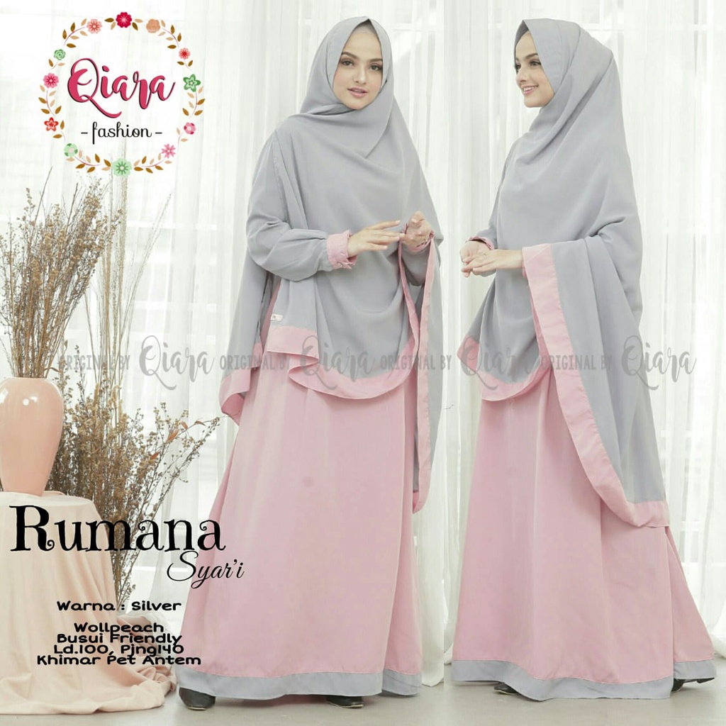 RUMANA SYARI gamis muslim original produk by qiara