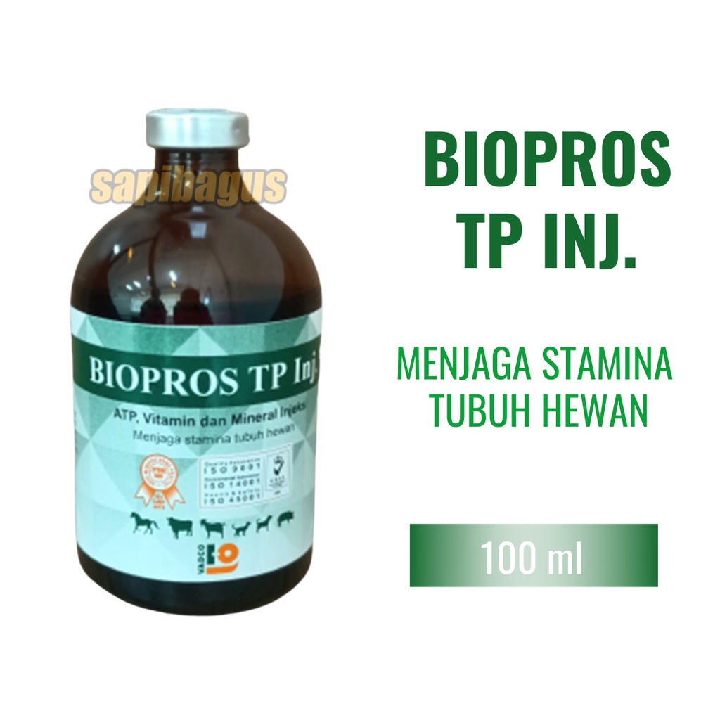 Biopros Tp Inj 100 ml - Menjaga Stamina Tubuh Hewan - Sapibagus