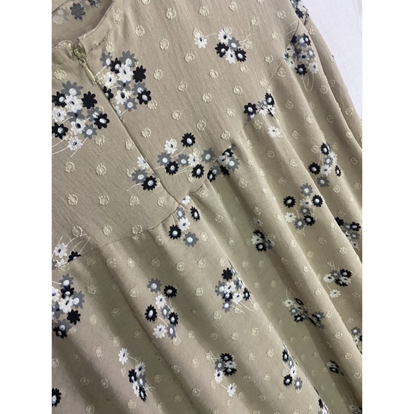 Gamis Crinkle Motif Timbul