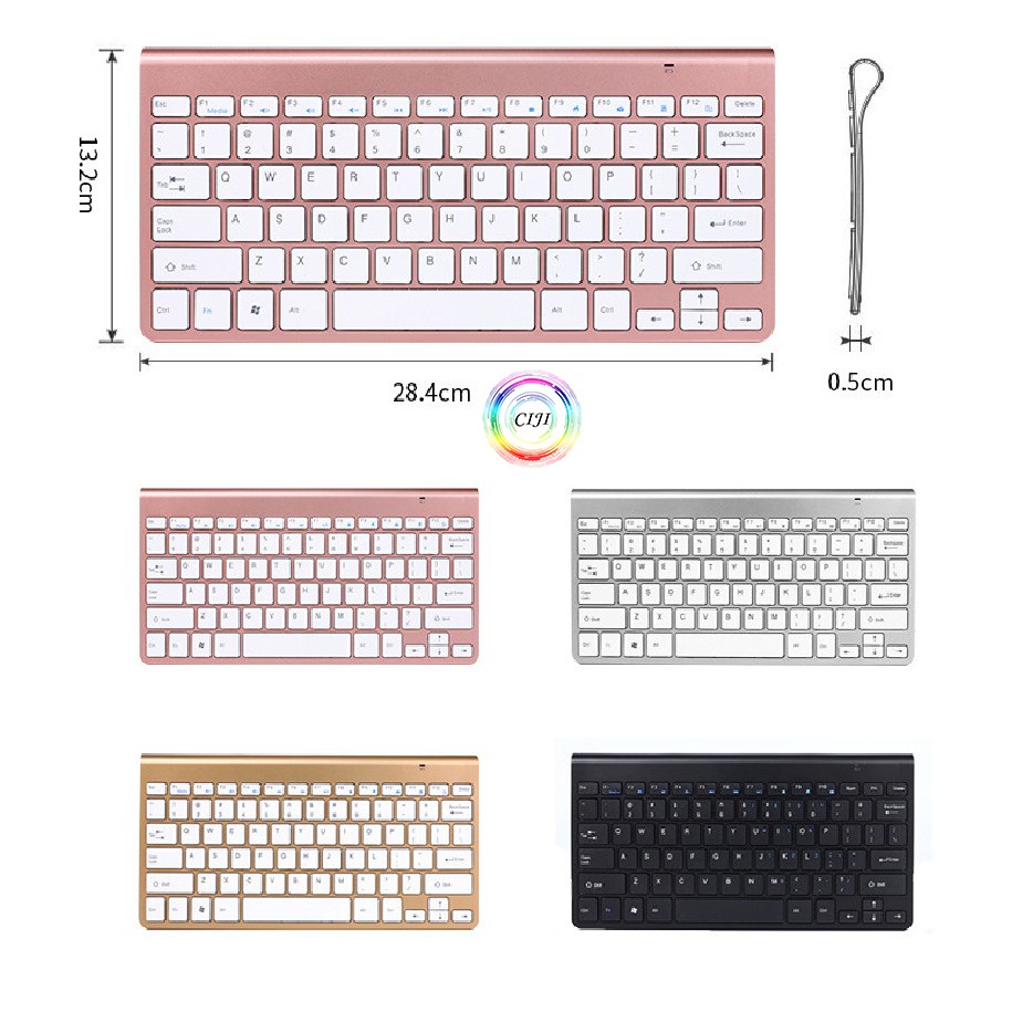 [ COD ] CIJI Paket Keyboard Wireless + Mouse Wireless Silent Desain Ultrathin Elegan-2