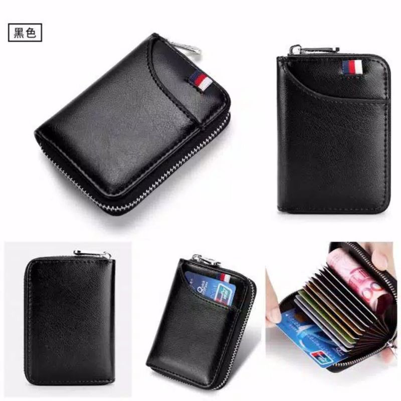 Dompet Kartu Kulit / 12 Card Holder RFID PROTECTION 100% ORIGINAL