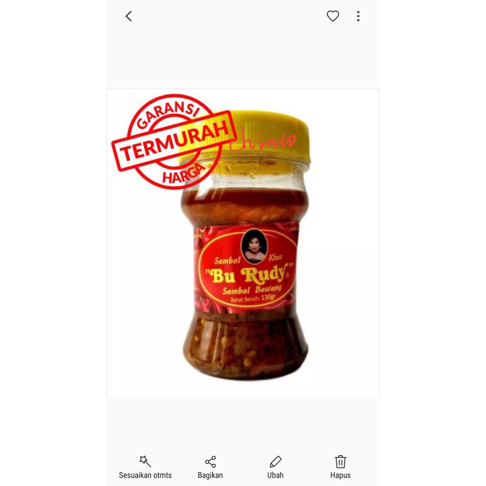 SAMBEL BAWANG BU RUDY OLEH OLEH SURABAYA  HANYA SUPPORT GOJEK JNE