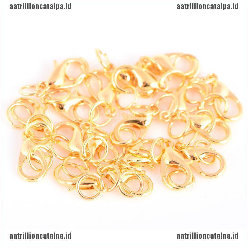 20pcs / Set Kait Lobster Bahan Alloy Untuk Membuat Perhiasan Kalung DIY