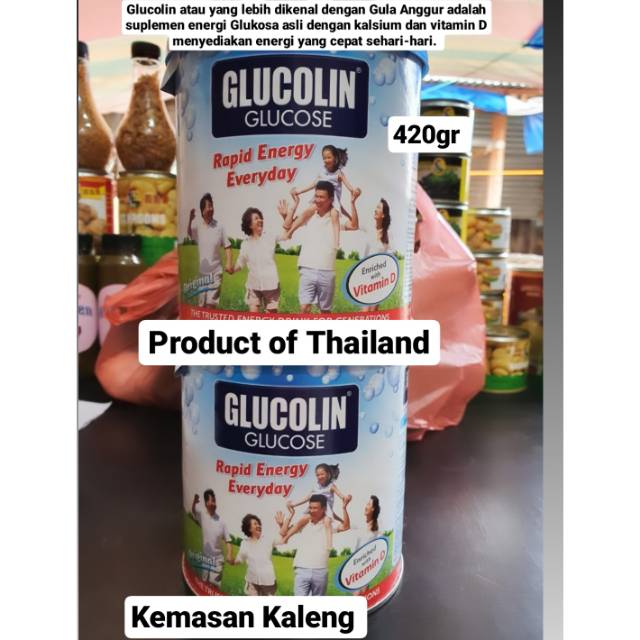 GLUCOLIN GLUCOLINE KALENG GLUCOSE GULA ANGGUR PUTOTHENG PU TO TENG VITAMIN D THAILAND