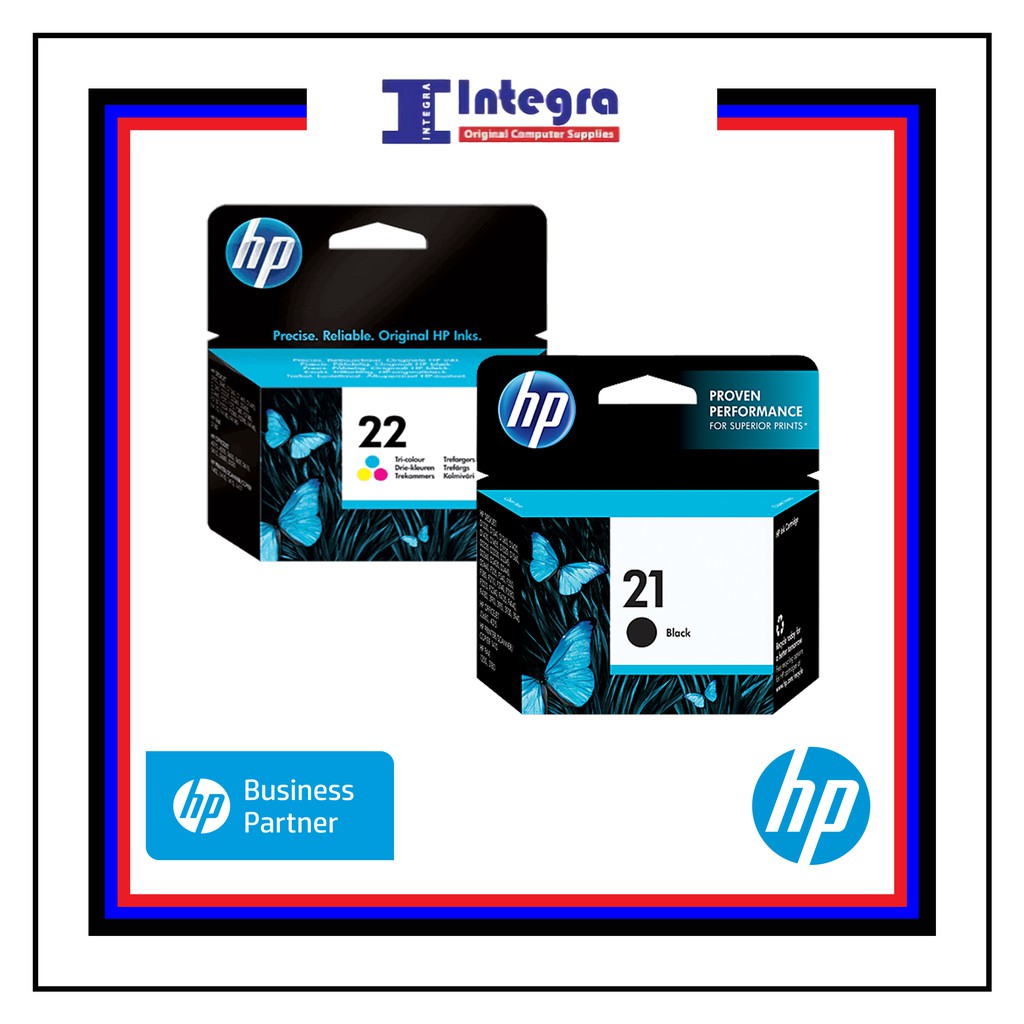 Tinta HP 1 Set 21 &amp; 22 (Black &amp; Colour) Original Cartridge