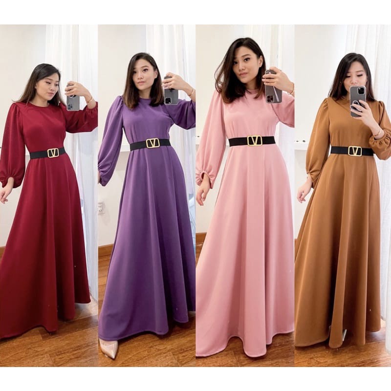 674# SAMANTHA MAXI DRESS SCUBA/FASHION WANITA