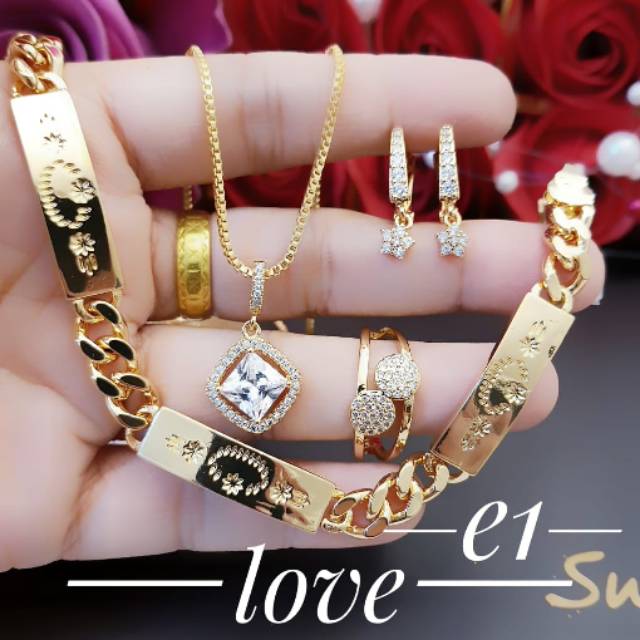 Xuping set perhiasan lapis emas 24k 0110