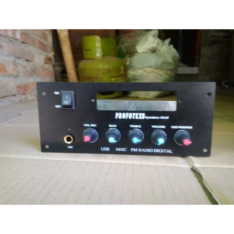 Cod Bayat Ditempat Kit ampli speaker aktif Mono Ocl 150 watt  + Panel Lubang Mp3 musik speaker