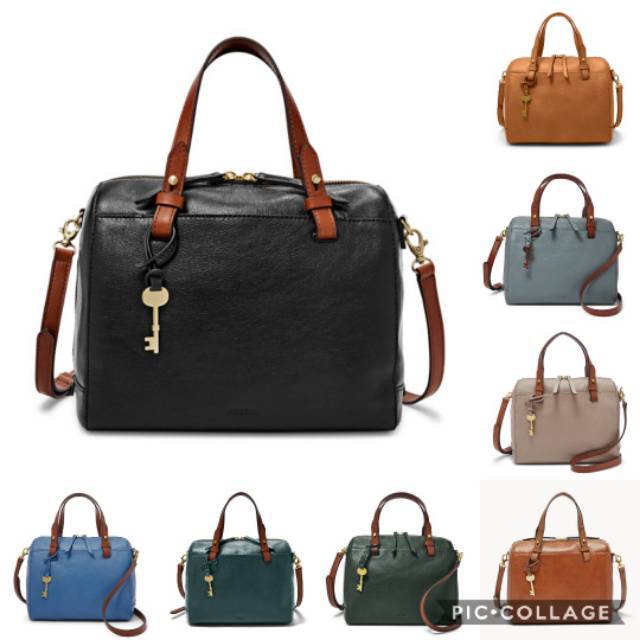 fossil rachel satchel teal green