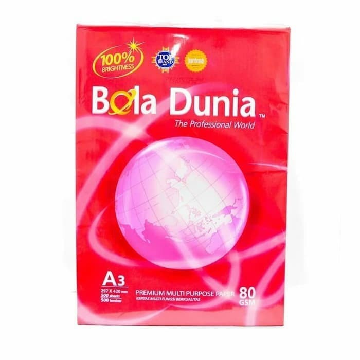 

Kertas A3 80gsm Bola Dunia