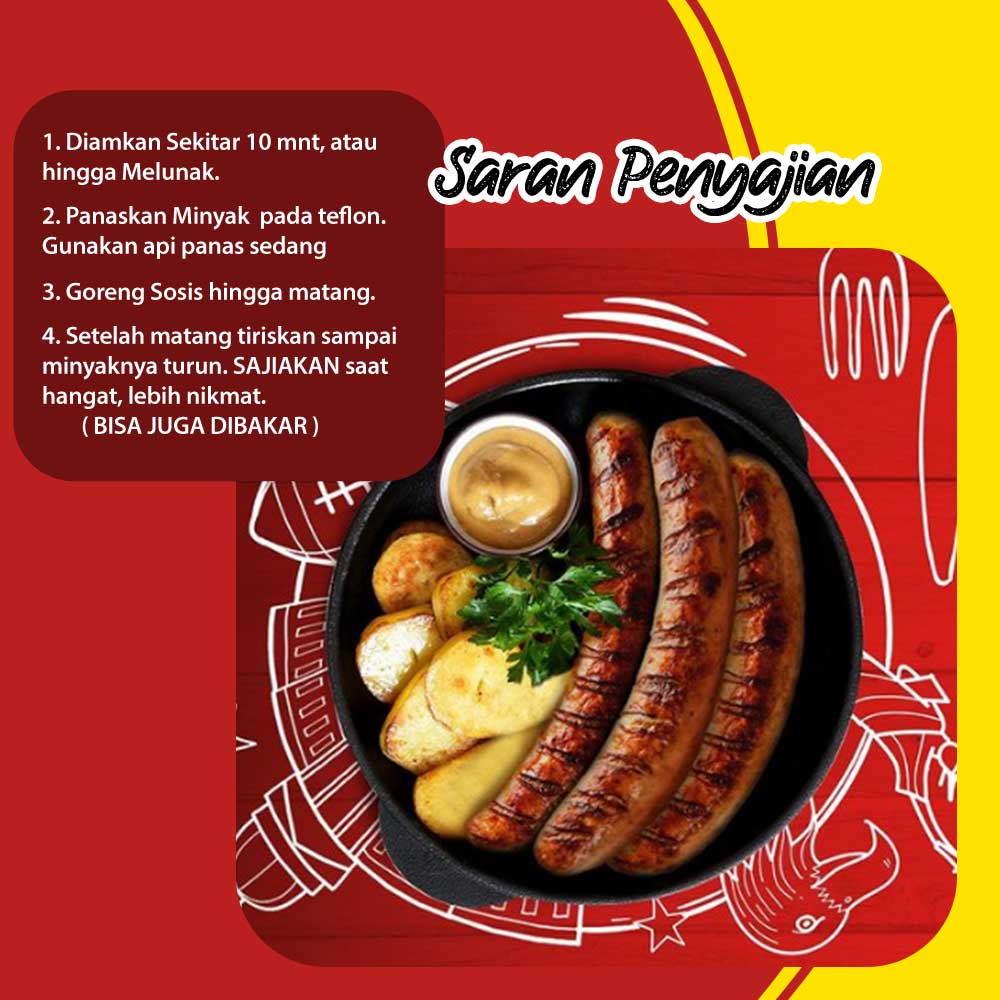 Sosis sapi  bratwurst Kimbo premium quality Isi 10pcs