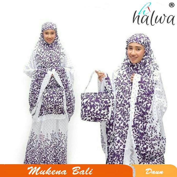 [M151AF] READY MUKENA BALI mukena bali mukena bali motif Mukena Bali Daun Putih
